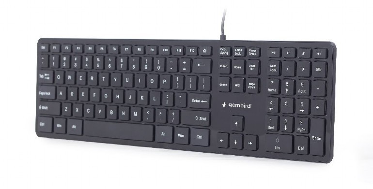 Tastatura Gembird USB KB-MCH-02, multimedia, negru