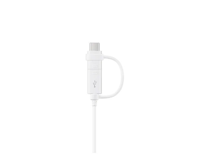 Cablu alimentare si date Samsung , USB 2.0 (T) la Micro-USB (T) | USB Type-C, alb