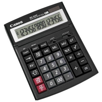 Calculator birou Canon WS-1610T, 16 digiti, display LCD, alimentare solara si...