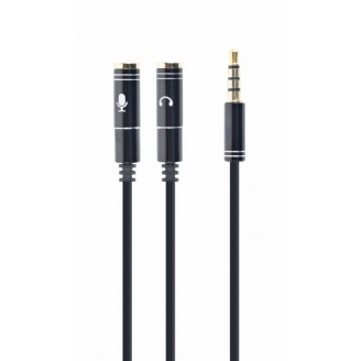 Cablu Audio Gembird Splitter Stereo 3.5mm Jack T la 2x 3.5mm Jack M, 20cm,...