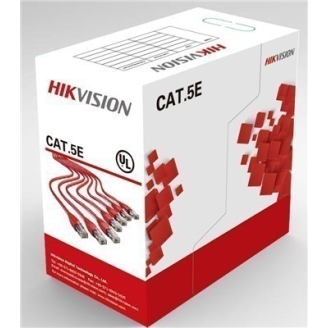 Cablu U/UTP cat. 5E Hikvision, DS-1LN5E-S, 4x24AWG, material cupru integral,...