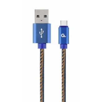 Cablu Alimentare si Date Gembird Premium, USB 2.0 la USB Type-C, 1m, Negru...