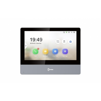 Monitor videointerfon Hikvision  WIFI modular DS-KH8350-WTE1/EU, LCD 7", Negru