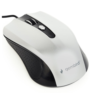 Mouse Gembird MUS-4B-01-BS, Negru/Gri, USB, Optic, 1200 dpi