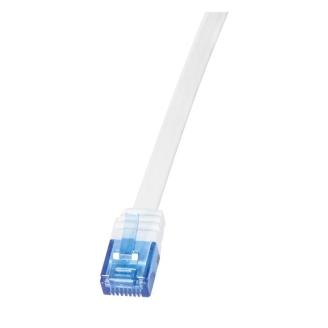 Cablu Patch UTP Logilink Cat6, Cupru, Plat, 3m, Alb, AWG32, CF2061U