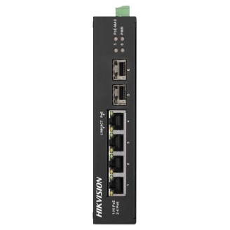 Switch Hikvision DS-3T0506HP-E/HS, 4-Port, PoE