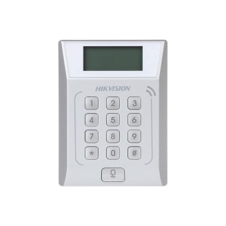 Cititor standalone cu tastatura si card proximitate Hkvision DS-K1T802E,...