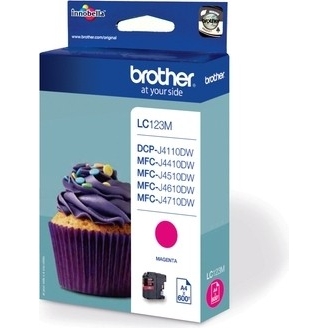 Cartus Cerneala Original Brother Magenta, LC123M, pentru DCP-J4110,...