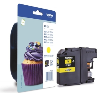 Cartus Cerneala Original Brother Yellow, LC123Y, pentru DCP-J4110, MFC-J4410,...