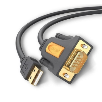 Cablu USB Ugreen adaptor CR104, USB 2.0 (T) la Serial DB9M (9-pin)(RS232)(T),...