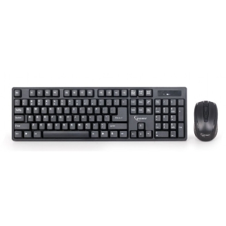 Kit wireless Gembird KBS-W-01, tastatura 104 taste + mouse 1000dpi, negru