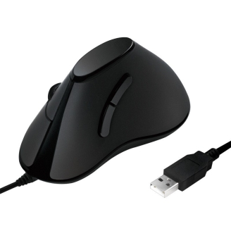 Mouse Ergonomic Vertical LogiLink ID0158, cu fir, USB, optic, negru