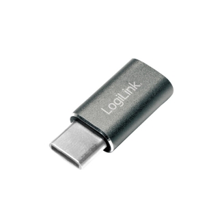 Adaptor Logilink AU0041, USB 3.0, USB Type-C (T) la Micro-USB (M), argintiu