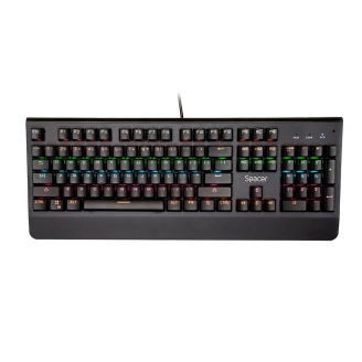Tastatura Spacer SPKB-MK-01 cu fir, USB, negru
