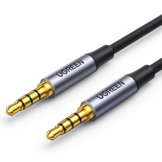 Cablu audio Ugreen AV183, stereo 4-pini (3.5 mm jack T/T), negru