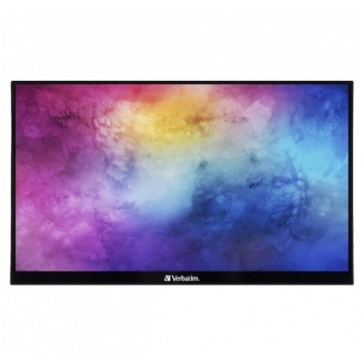 Monitor tactil portabil Verbatim 49592, LED IPS, 15.6", Full HD, 6ms, Negru