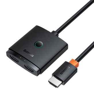 Switch HDMI bidirectional Baseus AirJoy Cluster 2 in 1, 4K, 60Hz, 1m, negru