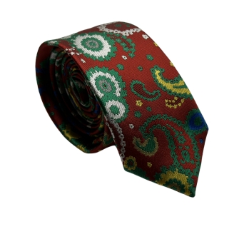 Cravata Paisley Slim Crazy Colors