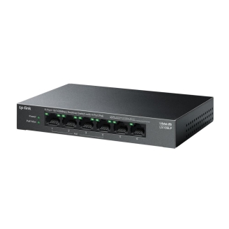 Switch TP-LINK LS106LP, 6 porturi 10/100 Mbps, 4-Port PoE, carcasa metalica
