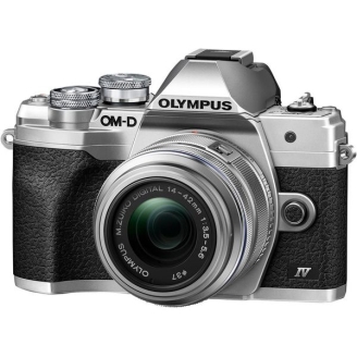 Olympus OM-D E-M10 Mark IV Kit cu Obiectiv 14-42mm Silver