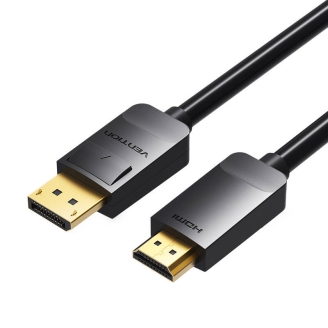 Cablu video Vention HADBI, DisplayPort(T) la HDMI(T), 3m, rezolutie maxima...