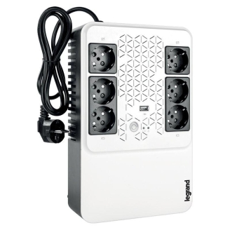 UPS Legrand MULTIPLUG 600, 600VA/360W, 6x German standard sockets, USB...