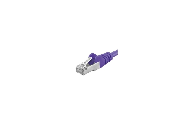Patchcord SFTP RJ45-RJ45 Cat.6A, 1m, violet SFTP-6A-1-V
