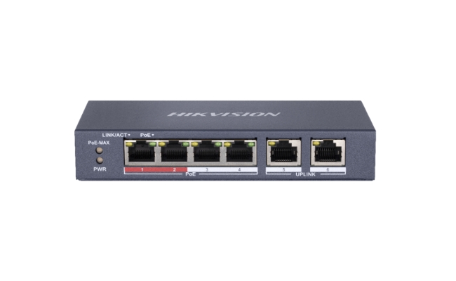SWITCH DS-3E0106P-E-M, "DS-3E0106P-E-M" (timbru verde 2 lei)
