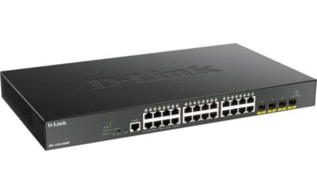 Switch cu 24 porturi D-Link DGS-1250-28XMP, 128 Gbps, 95.25 Mpps, 16.000 MAC,...