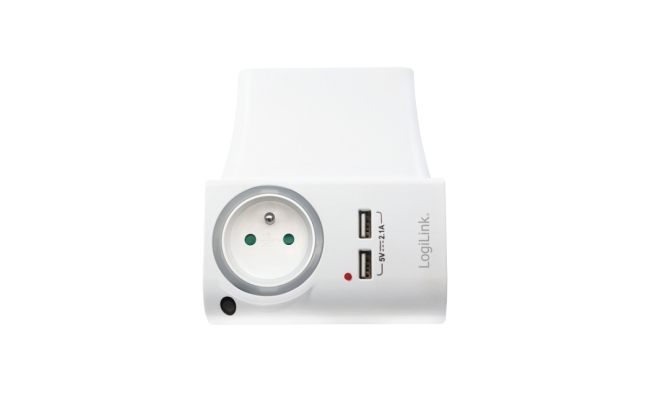 Adaptor Priza LogiLink PA0166 cu 1 x Socket Tip E, 2 x USB, Suport...