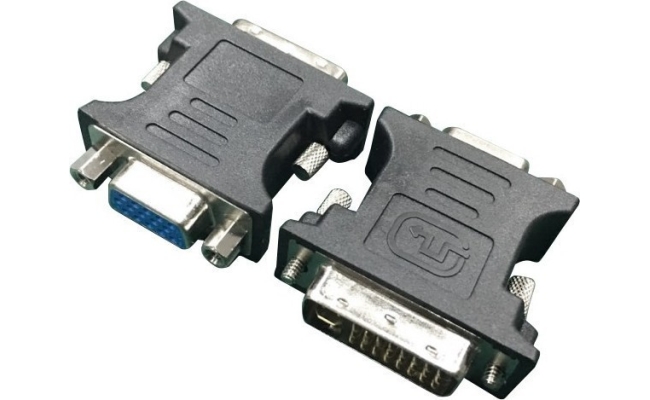 Adaptor video GEMBIRD DVI-I DL (T) la VGA (M), negru (A-DVI-VGA-BK)