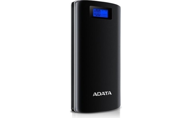 Baterie externa ADATA P20000D 20000mAh, 2xUSB, afișaj digital, negru