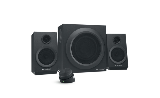 Boxe Logitech Z333 - 2.1, RMS 40W, Sunet Puternic, Telecomanda cu Fir, Negru