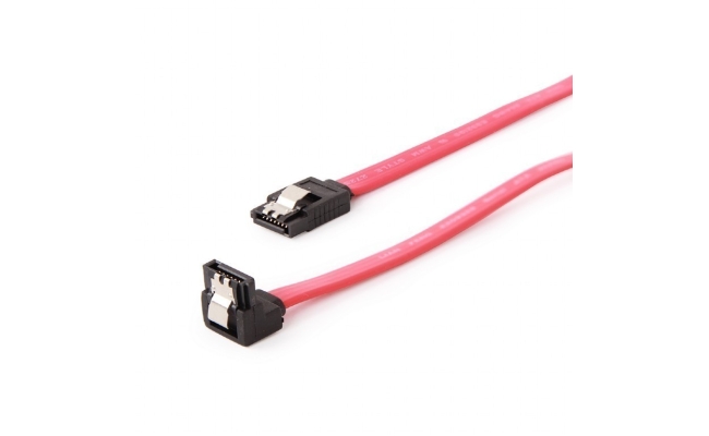 Cablu Date Gembird SATA 3 (T) la SATA 3 (T) cu Unghi Drept, Cleme Metalice, 30cm