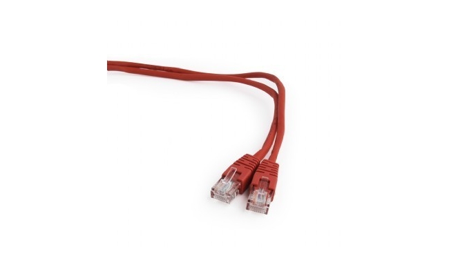 Cablu Patch UTP Gembird Cat5e, 0.25m, Rosu, Cupru-Aluminiu, AWG26, PP12-0.25M/R