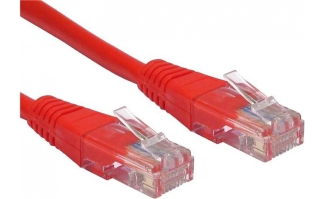 Cablu patch UTP SPACER Cat5e, 5 metri, rosu, AWG26, SP-PT-CAT5-5M-R
