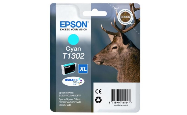 Cartus Cerneala Original Epson Cyan, T13024010, pentru STYLUS SX525