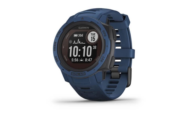 Ceas Smartwatch Garmin Instinct Solar, GPS, Tidal Blue WW