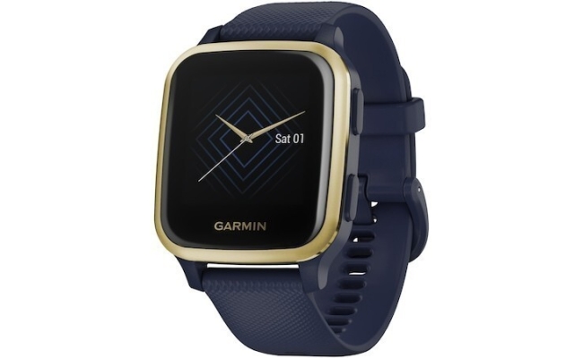 Ceas Smartwatch Garmin Venu Sq, NFC, Captain Blue/Light Gold