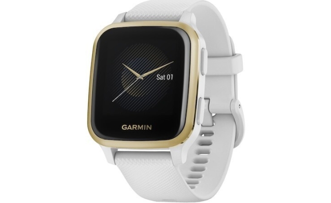 Ceas Smartwatch Garmin Venu Sq, NFC, White/Light Gold