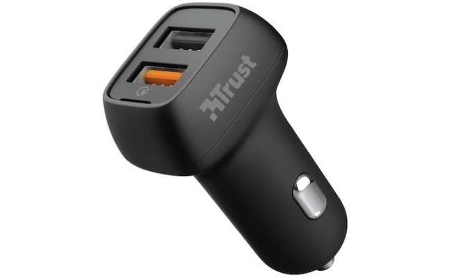 Incarcator rapid pentru masina Trust Qmax 30W Ultra-Fast Dual USB Car Charger...