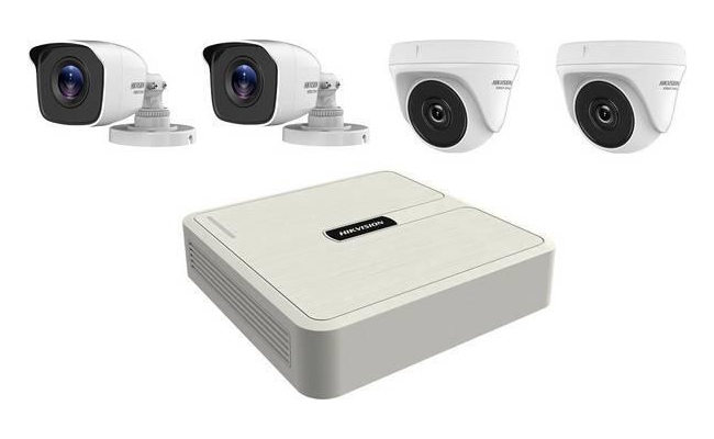 Kit de supraveghere Turbo HD Hikvision HWK-T4141M-PP; seria Hiwatch