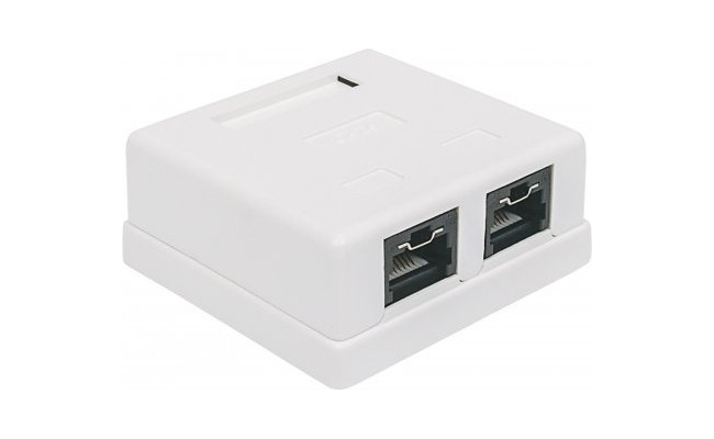 PRIZA RJ-45 aplicabila cu 2 iesiri INTELLINET pt. cablu UTP, Cat6, Krone...