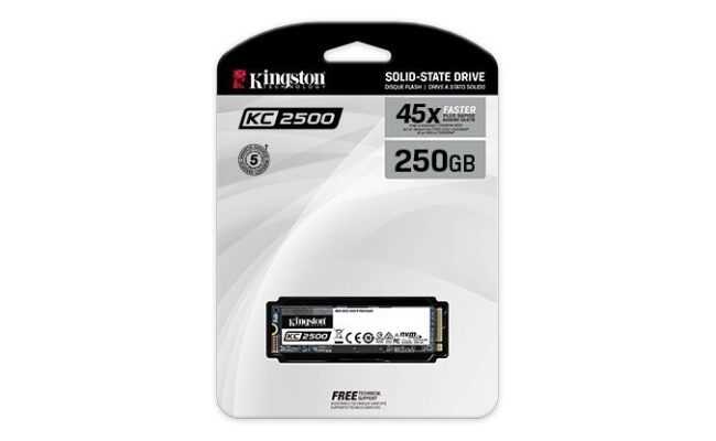 SSD Kingston KC2500, 250GB, NVMe™ PCIe Gen 3.0, M.2 2280