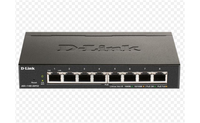 Switch D-Link DGS-1100-08V2, 8 port, 10/100/1000 Mbps