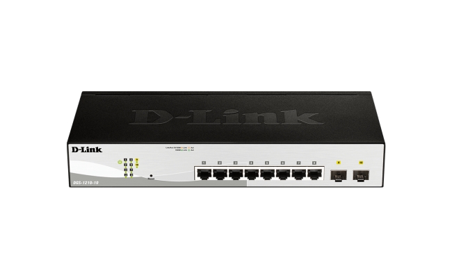 Switch D-Link DGS-1210-10, 8 porturi Gigabit Smart Managed, 20Gbps