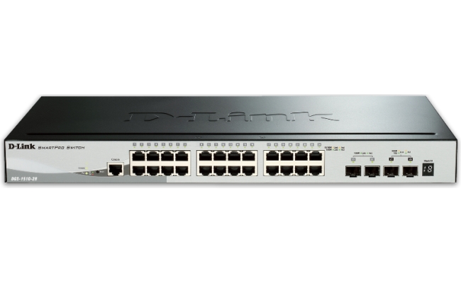 Switch D-Link Smart 24 porturi Gigabit + 2 SFP + 2 SFP+ 10G, Carcasă...