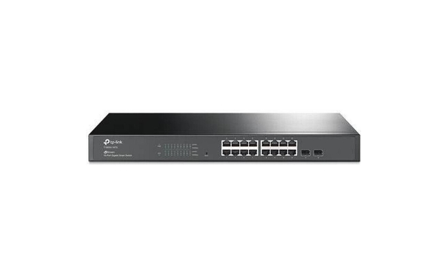 Switch tp-link t1600g-18ts, 16 porturi gigabit, 2 porturi sfp