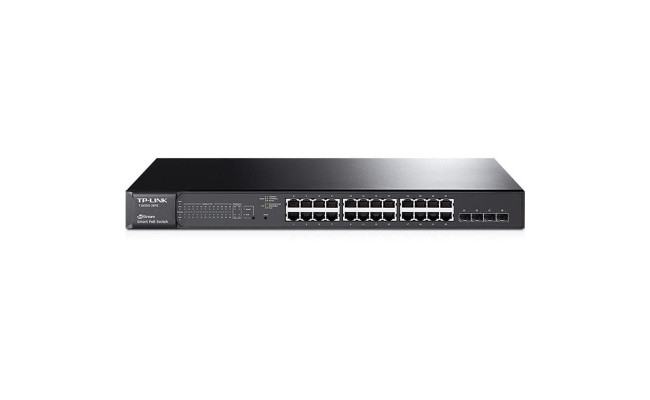 Switch tp-link t1600g-28ps, 24 porturi gigabit, 4 porturi comborj45/sf
