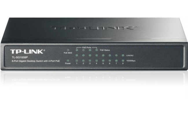 Switch TP-Link TL-SG1008P, 8 port, 10/100/1000 Mbps